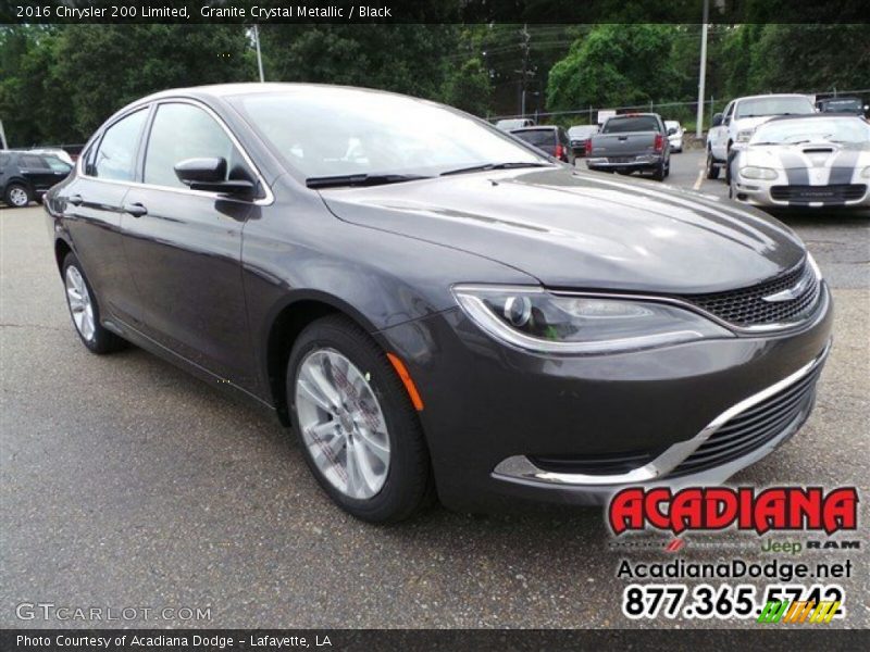Granite Crystal Metallic / Black 2016 Chrysler 200 Limited