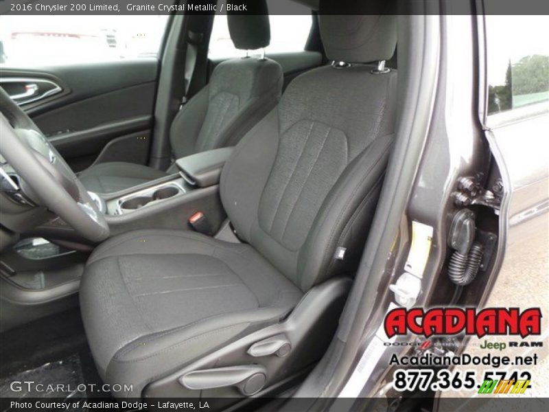 Granite Crystal Metallic / Black 2016 Chrysler 200 Limited