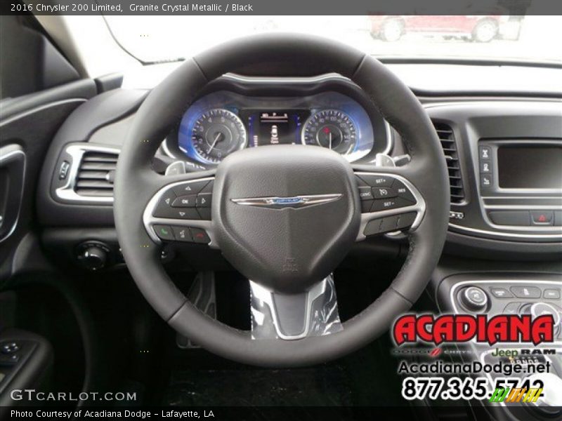 Granite Crystal Metallic / Black 2016 Chrysler 200 Limited