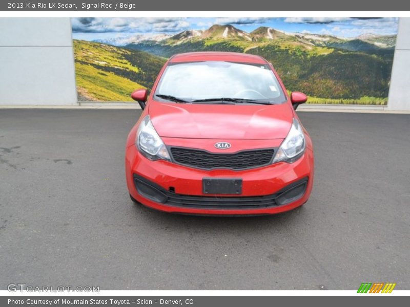 Signal Red / Beige 2013 Kia Rio LX Sedan