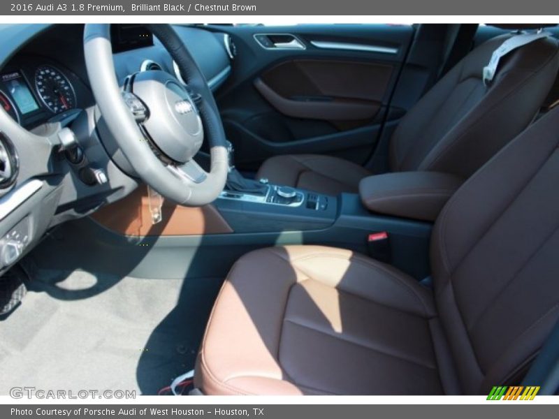 Brilliant Black / Chestnut Brown 2016 Audi A3 1.8 Premium