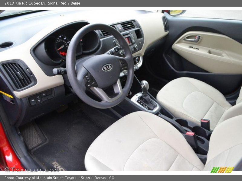 Signal Red / Beige 2013 Kia Rio LX Sedan