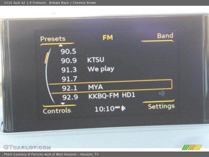 Brilliant Black / Chestnut Brown 2016 Audi A3 1.8 Premium