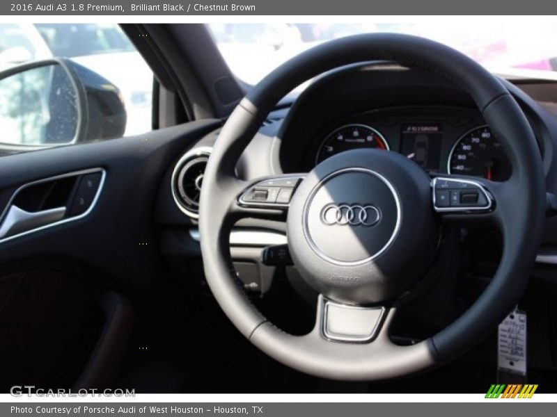 Brilliant Black / Chestnut Brown 2016 Audi A3 1.8 Premium