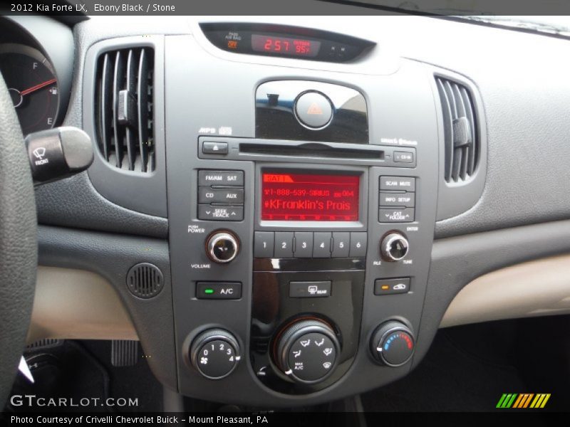 Ebony Black / Stone 2012 Kia Forte LX