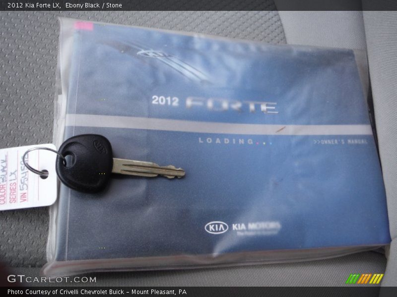 Ebony Black / Stone 2012 Kia Forte LX