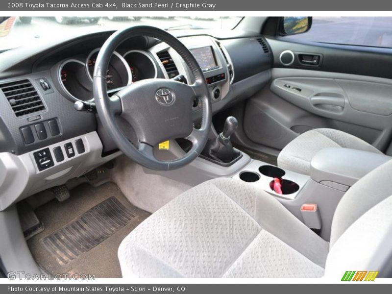 Black Sand Pearl / Graphite Gray 2008 Toyota Tacoma Access Cab 4x4