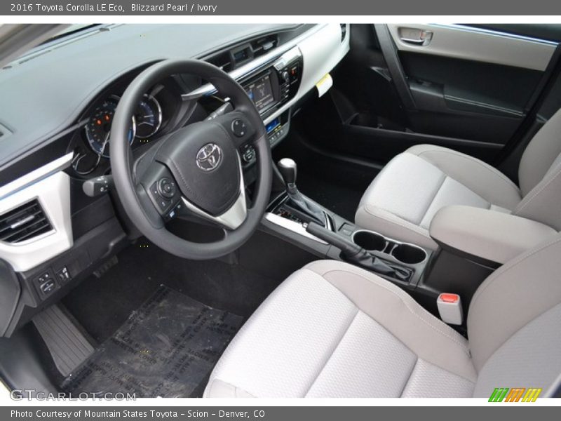 Front Seat of 2016 Corolla LE Eco