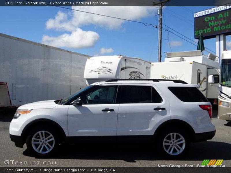 Oxford White / Medium Light Stone 2015 Ford Explorer 4WD