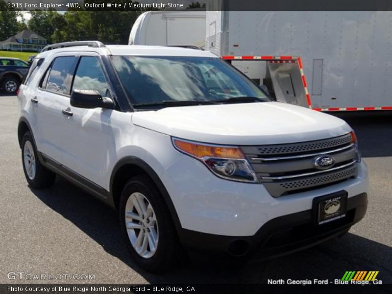 Oxford White / Medium Light Stone 2015 Ford Explorer 4WD