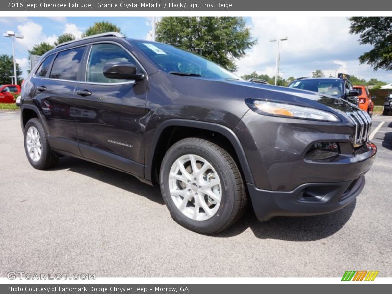 Granite Crystal Metallic / Black/Light Frost Beige 2016 Jeep Cherokee Latitude