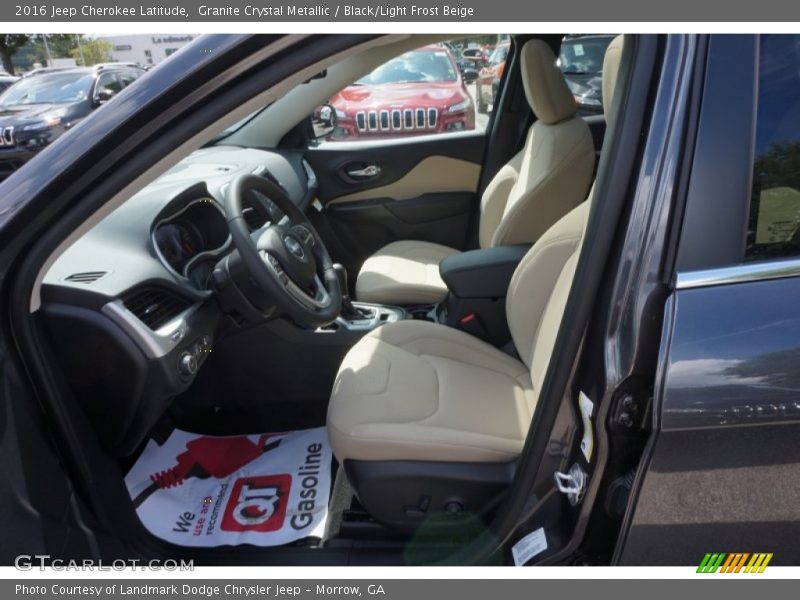 Granite Crystal Metallic / Black/Light Frost Beige 2016 Jeep Cherokee Latitude