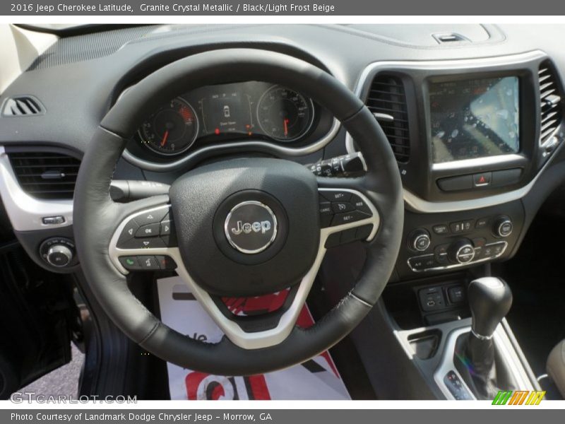 Granite Crystal Metallic / Black/Light Frost Beige 2016 Jeep Cherokee Latitude