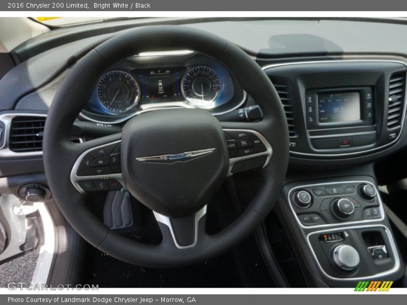 Bright White / Black 2016 Chrysler 200 Limited