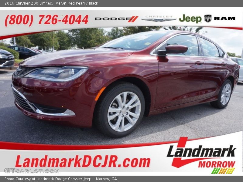 Velvet Red Pearl / Black 2016 Chrysler 200 Limited