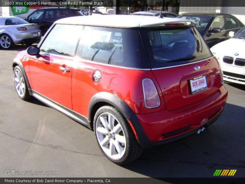 Chili Red / Panther Black 2003 Mini Cooper S Hardtop