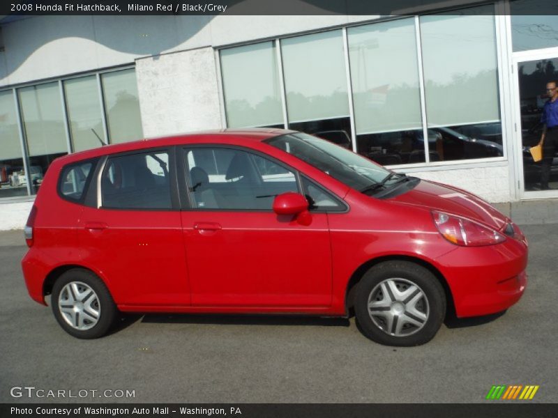 Milano Red / Black/Grey 2008 Honda Fit Hatchback