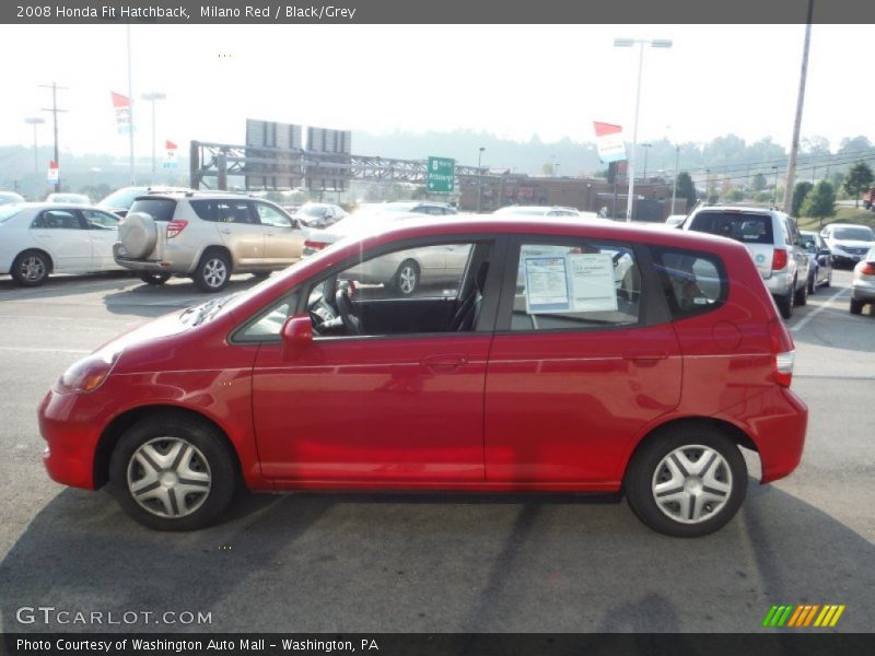 Milano Red / Black/Grey 2008 Honda Fit Hatchback