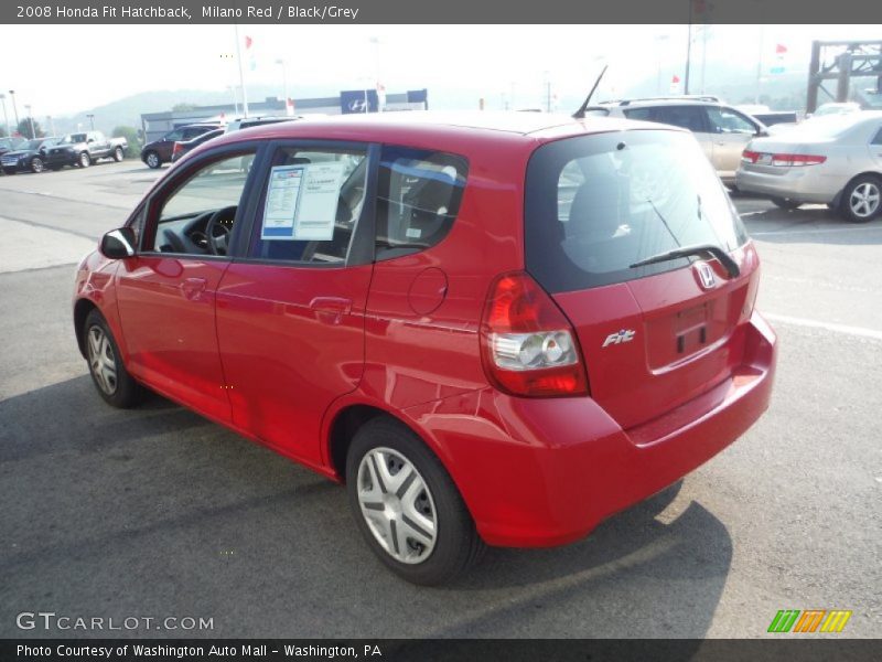 Milano Red / Black/Grey 2008 Honda Fit Hatchback