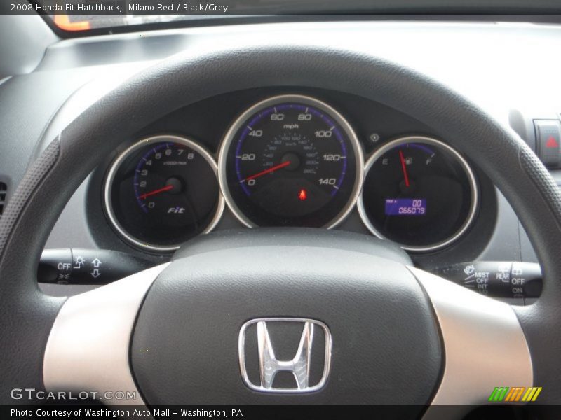 Milano Red / Black/Grey 2008 Honda Fit Hatchback