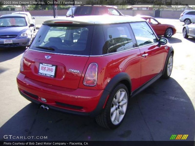 Chili Red / Panther Black 2003 Mini Cooper S Hardtop