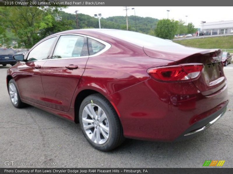 Velvet Red Pearl / Black/Linen 2016 Chrysler 200 Limited