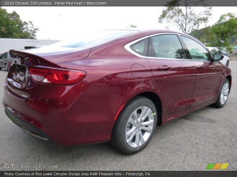 Velvet Red Pearl / Black/Linen 2016 Chrysler 200 Limited