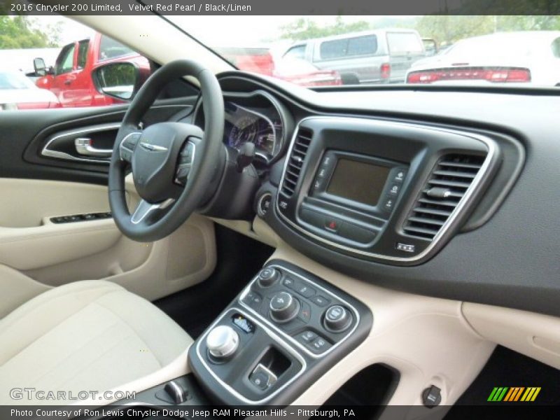 Velvet Red Pearl / Black/Linen 2016 Chrysler 200 Limited