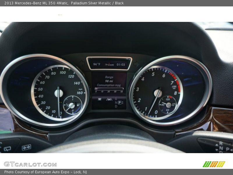 Palladium Silver Metallic / Black 2013 Mercedes-Benz ML 350 4Matic