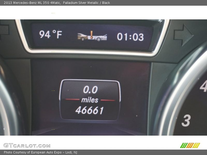 Palladium Silver Metallic / Black 2013 Mercedes-Benz ML 350 4Matic