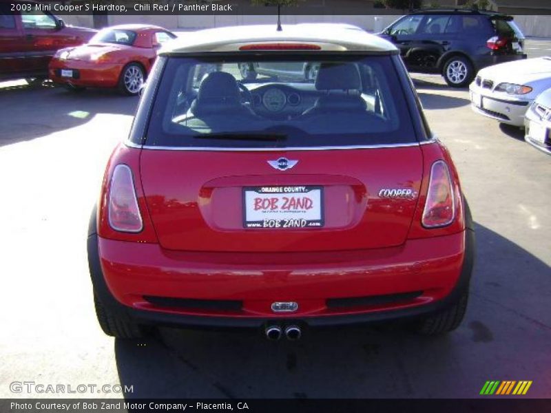 Chili Red / Panther Black 2003 Mini Cooper S Hardtop