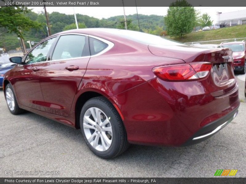 Velvet Red Pearl / Black 2016 Chrysler 200 Limited