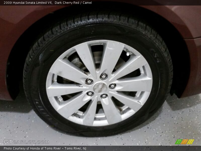 Dark Cherry Red / Camel 2009 Hyundai Sonata Limited V6