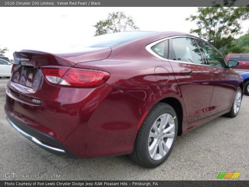 Velvet Red Pearl / Black 2016 Chrysler 200 Limited