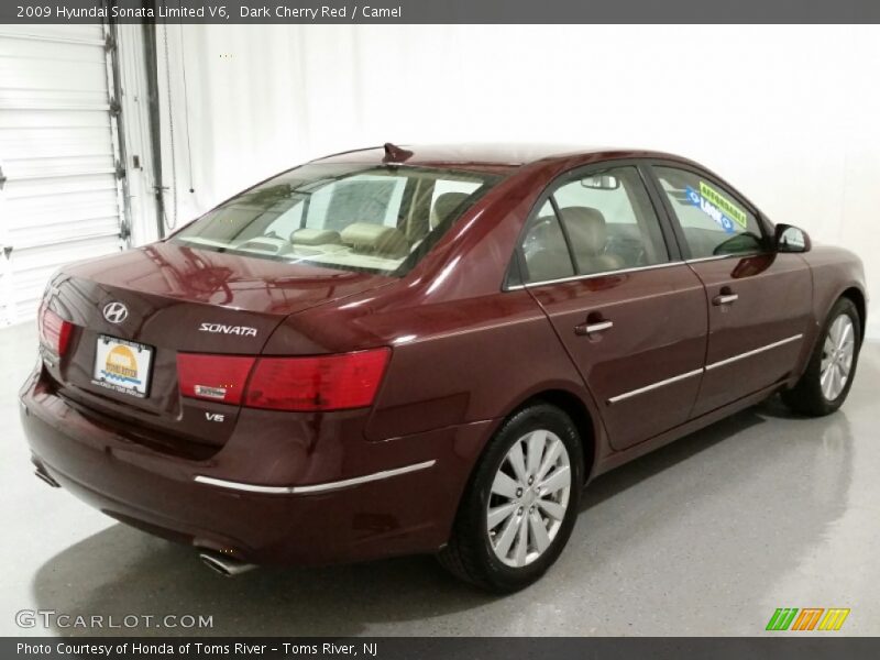 Dark Cherry Red / Camel 2009 Hyundai Sonata Limited V6