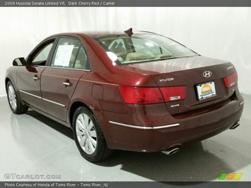 Dark Cherry Red / Camel 2009 Hyundai Sonata Limited V6