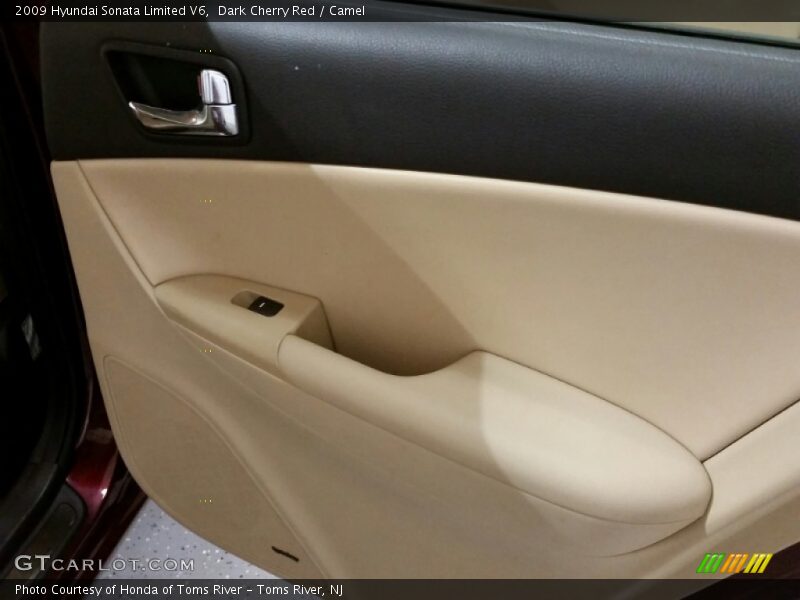 Dark Cherry Red / Camel 2009 Hyundai Sonata Limited V6