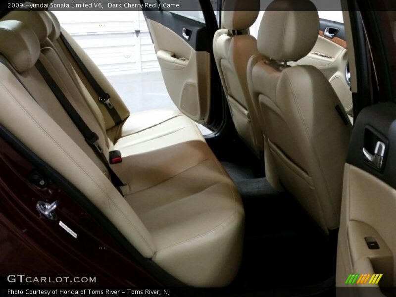Dark Cherry Red / Camel 2009 Hyundai Sonata Limited V6