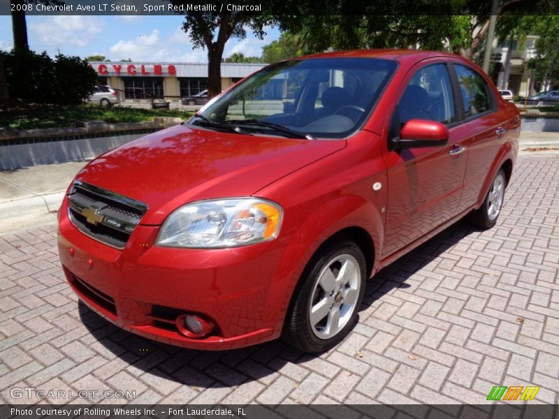 Sport Red Metallic / Charcoal 2008 Chevrolet Aveo LT Sedan