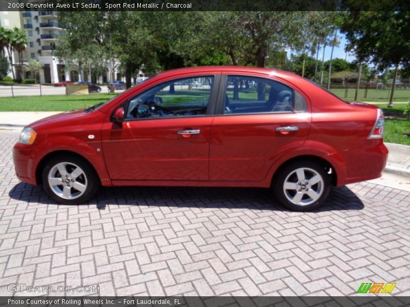Sport Red Metallic / Charcoal 2008 Chevrolet Aveo LT Sedan