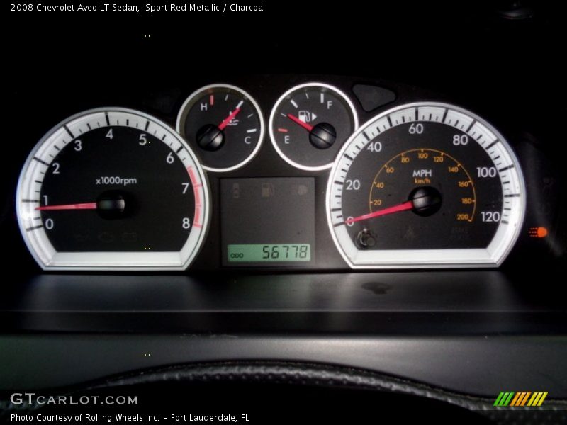 Sport Red Metallic / Charcoal 2008 Chevrolet Aveo LT Sedan