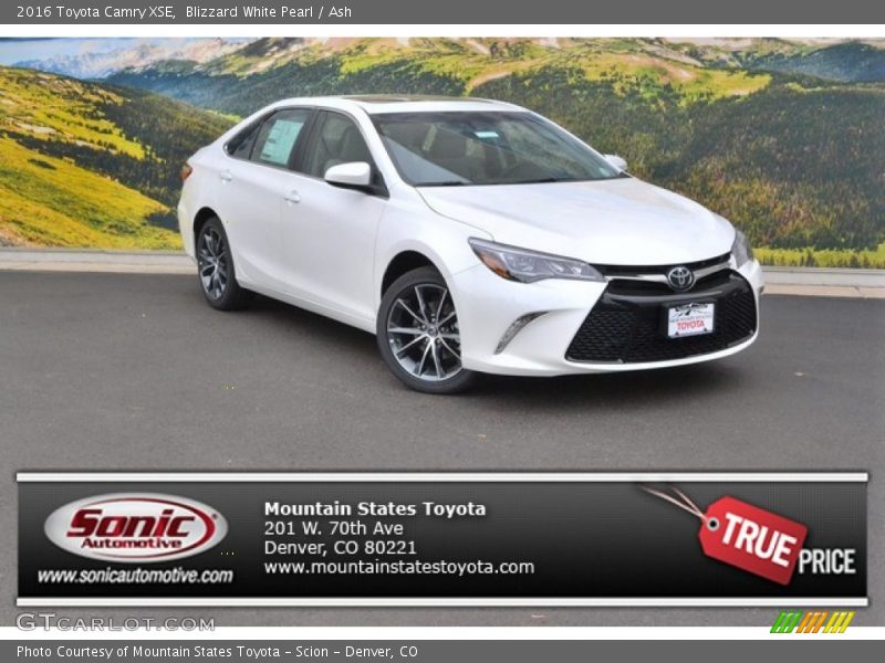 Blizzard White Pearl / Ash 2016 Toyota Camry XSE