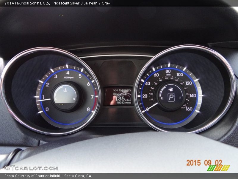 Iridescent Silver Blue Pearl / Gray 2014 Hyundai Sonata GLS