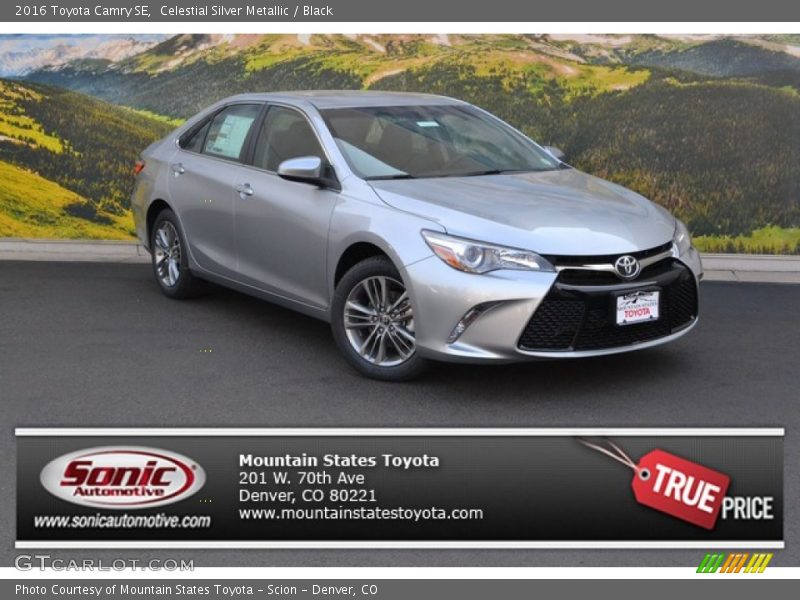 Celestial Silver Metallic / Black 2016 Toyota Camry SE