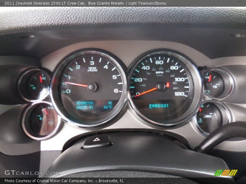 Blue Granite Metallic / Light Titanium/Ebony 2011 Chevrolet Silverado 1500 LT Crew Cab