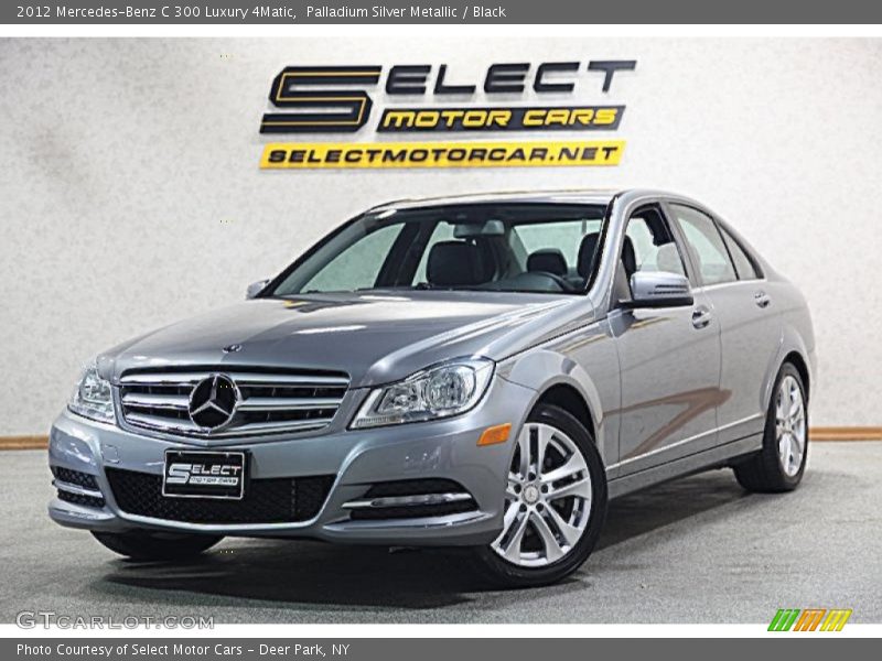 Palladium Silver Metallic / Black 2012 Mercedes-Benz C 300 Luxury 4Matic