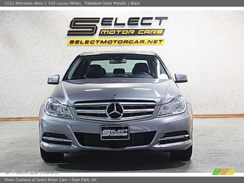 Palladium Silver Metallic / Black 2012 Mercedes-Benz C 300 Luxury 4Matic