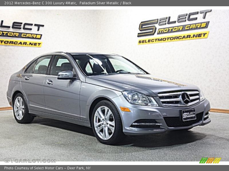 Palladium Silver Metallic / Black 2012 Mercedes-Benz C 300 Luxury 4Matic