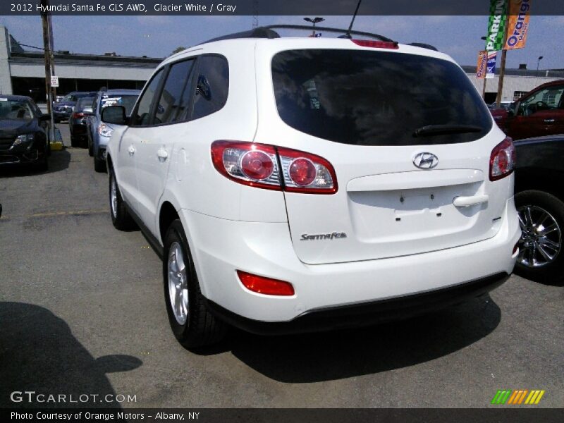 Glacier White / Gray 2012 Hyundai Santa Fe GLS AWD