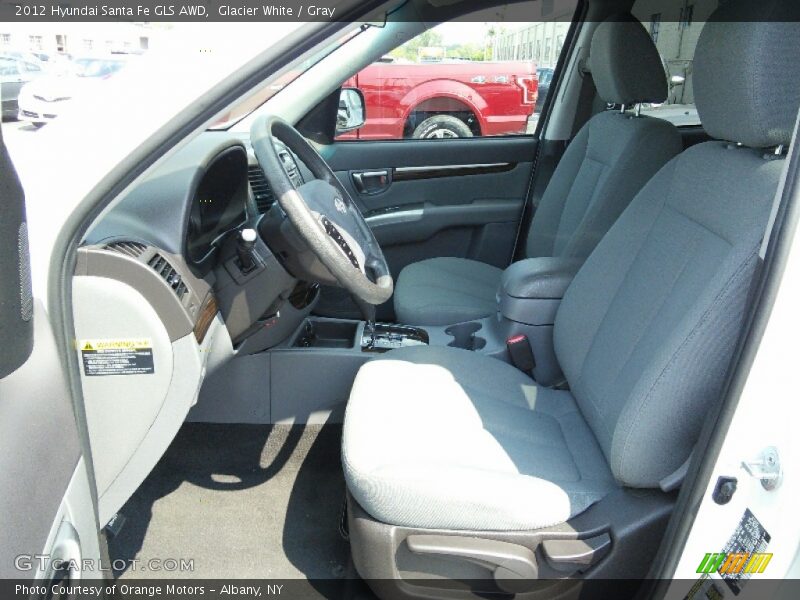 Glacier White / Gray 2012 Hyundai Santa Fe GLS AWD